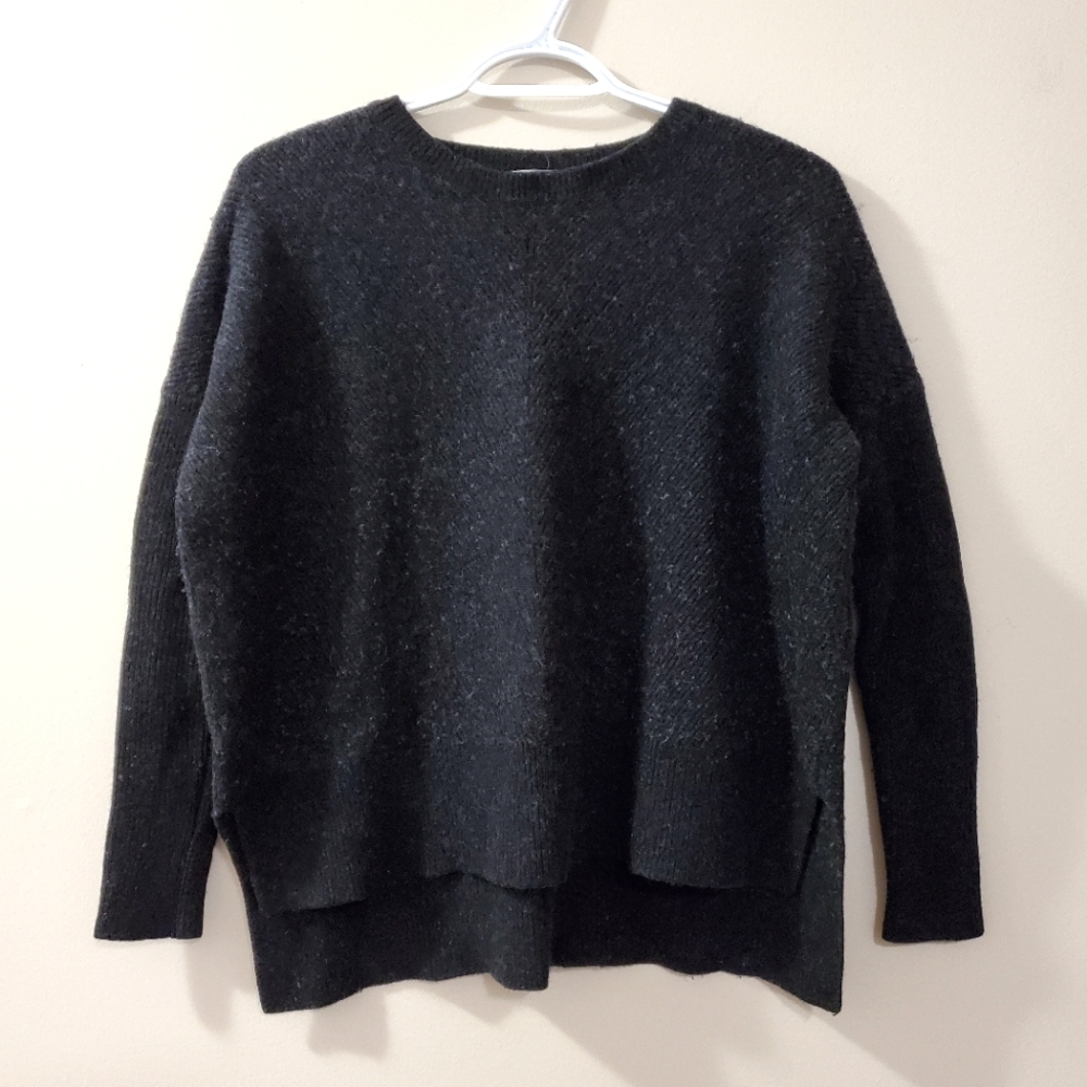 Vince - Wool Cashmere marled knit sweater in Black - Size S
